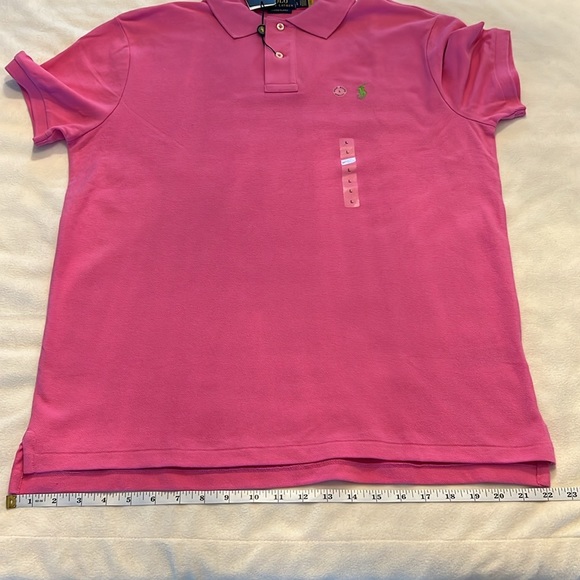 🎉Host Pick🎉Polo Ralph Lauren Men’s Hot Pink Custom Slim Fit Short Sleeve Large - Picture 7 of 10